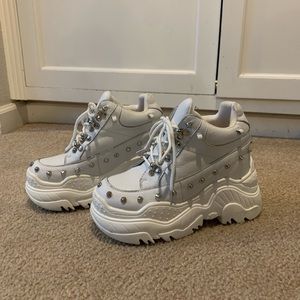 Pure Space Candy White Platform Sneakers